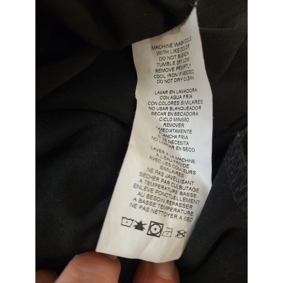 Nicole Miller New York Women SZ‎ XL black jersey knit jumpsuit relaxed fit crop - Picture 6 of 12